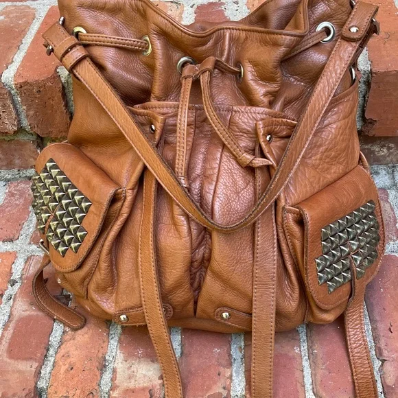 Rare Tylie Malibu Tan Leather Shoulder Bag - Picture 3 of 9